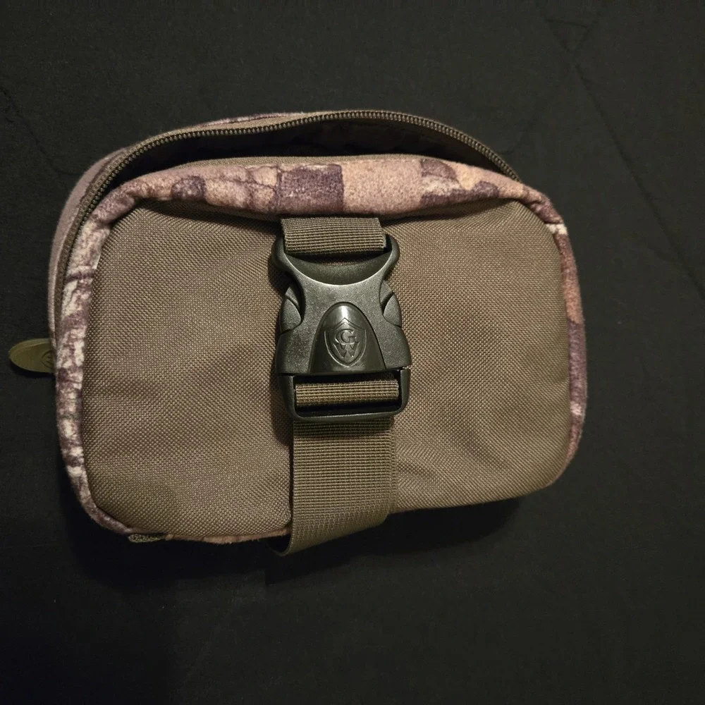 Game Winner Hunting Utility Pouch Organizer Bag Brown Camo Nylon Ammo
